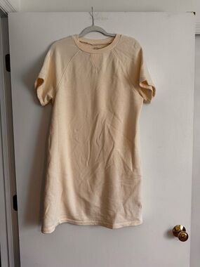 Madewell Cream Short-Sleeve Shirt Dress Top